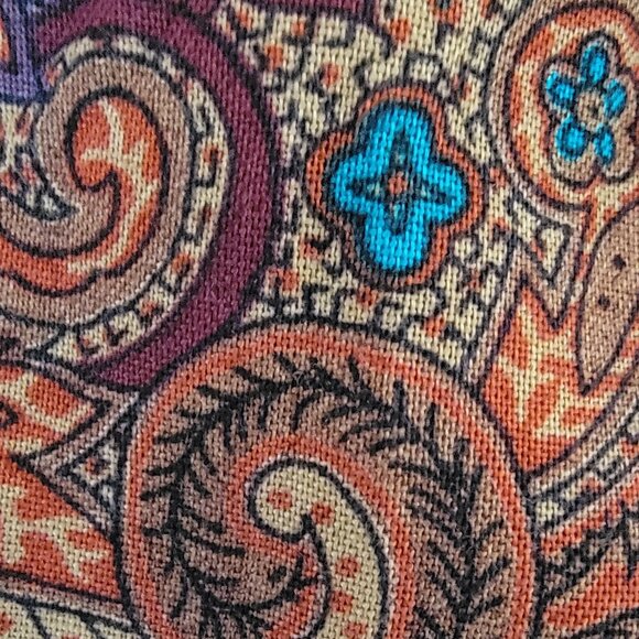 Contemporary Classics Red Floral Paisley Print Midi Tea Length Skirt - Picture 13 of 16